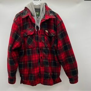 Stillwater Supply Co. red flannel jacket mens M.